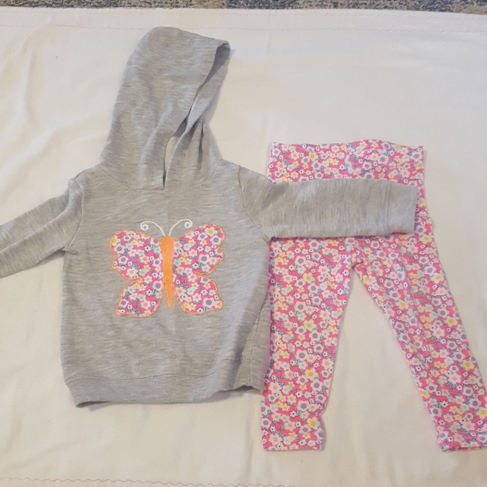Hooded shirt with leggings 12M